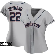 Women's Houston Astros Jason Heyward Authentic Gray Road 2020 Jersey