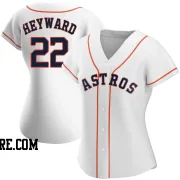 Women's Houston Astros Jason Heyward Replica White Home Jersey