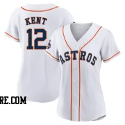 Women's Houston Astros Jeff Kent Authentic White 2022 World Series Champions Home Jersey