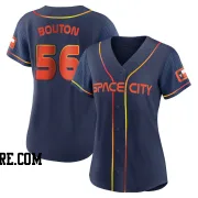 Women's Houston Astros Jim Bouton Authentic Navy 2022 City Connect Jersey