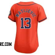 Women's Houston Astros J.J. Matijevic Limited Orange Alternate Jersey