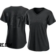 Women's Houston Astros Joaquin Andujar Authentic Black Pitch Fashion Jersey