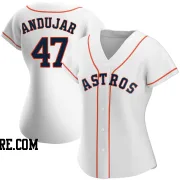 Women's Houston Astros Joaquin Andujar Authentic White Home Jersey