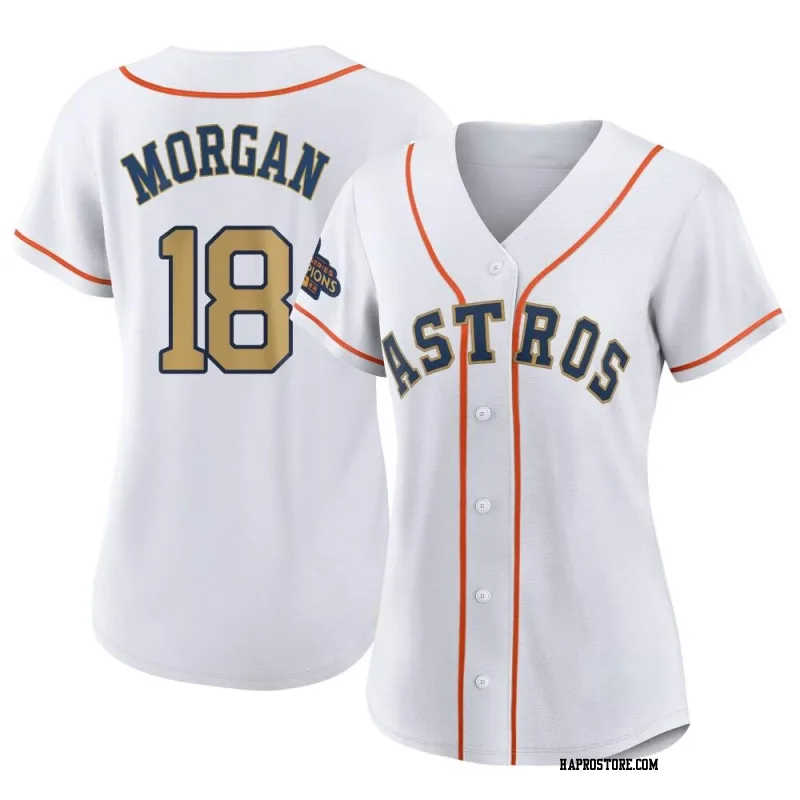 Women's Houston Astros Joe Morgan Authentic Gold White 2023 Collection Jersey