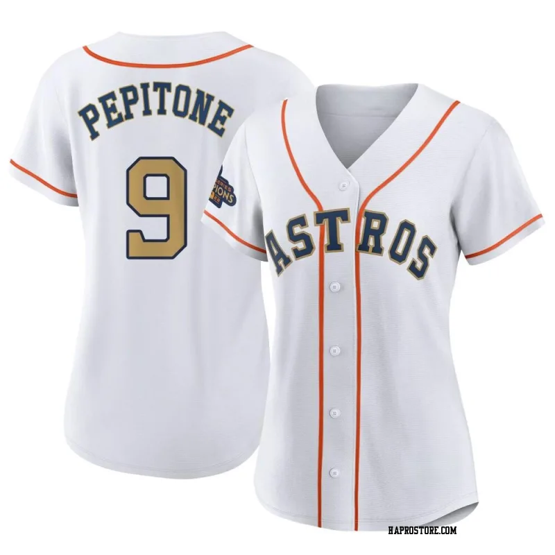 Women's Houston Astros Joe Pepitone Authentic Gold White 2023 Collection Jersey