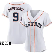 Women's Houston Astros Joe Pepitone Authentic White 2022 World Series Champions Home Jersey