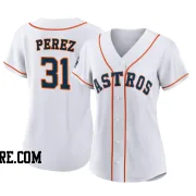 Women's Houston Astros Joe Perez Replica White 2022 World Series Home Jersey