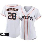 Women's Houston Astros Jon Singleton Authentic White 2022 World Series Home Jersey