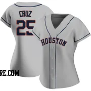 Women's Houston Astros Jose Cruz Jr. Authentic Gray Road 2020 Jersey