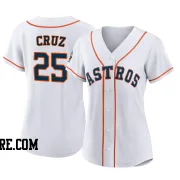 Women's Houston Astros Jose Cruz Jr. Authentic White 2022 World Series Home Jersey