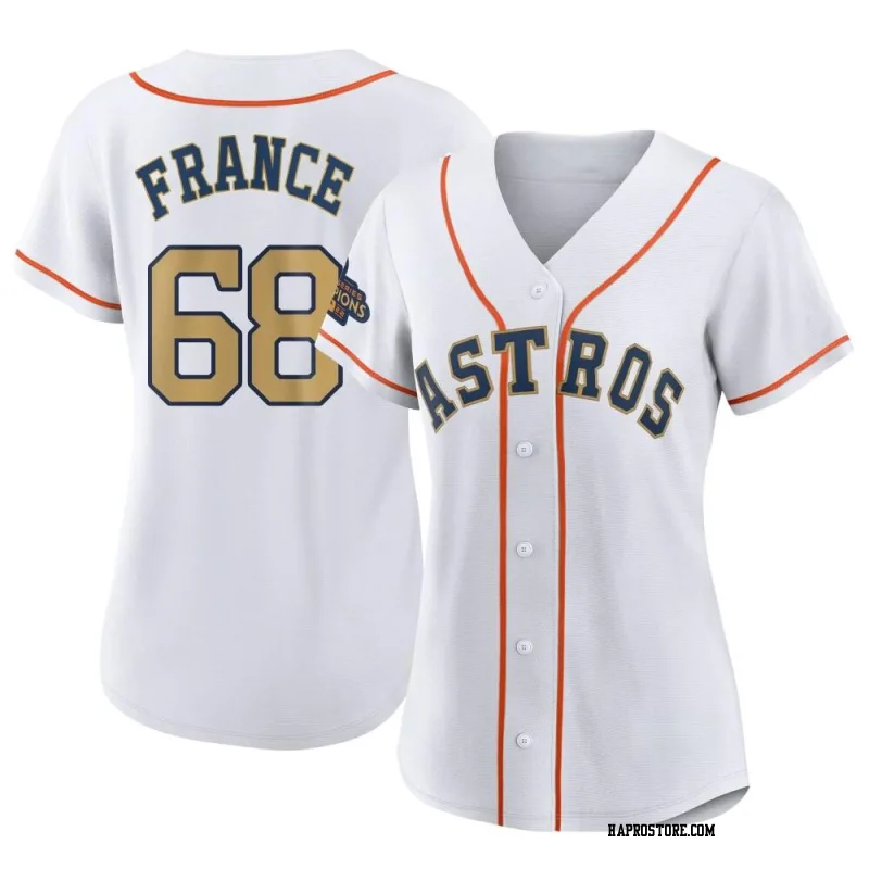 Women's Houston Astros J.P. France Authentic Gold White 2023 Collection Jersey