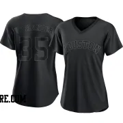 Women's Houston Astros Justin Verlander Authentic Black Pitch Fashion Jersey