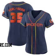 Women's Houston Astros Justin Verlander Authentic Navy 2022 City Connect Jersey