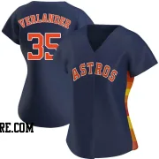 Women's Houston Astros Justin Verlander Authentic Navy Alternate Jersey