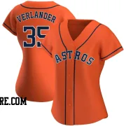 Women's Houston Astros Justin Verlander Authentic Orange Alternate Jersey