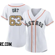 Women's Houston Astros Kaleb Ort Authentic Gold White 2023 Collection Jersey