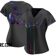 Women's Houston Astros Kaleb Ort Replica Black Holographic Alternate Jersey