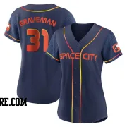 Women's Houston Astros Kendall Graveman Authentic Navy 2022 City Connect Jersey