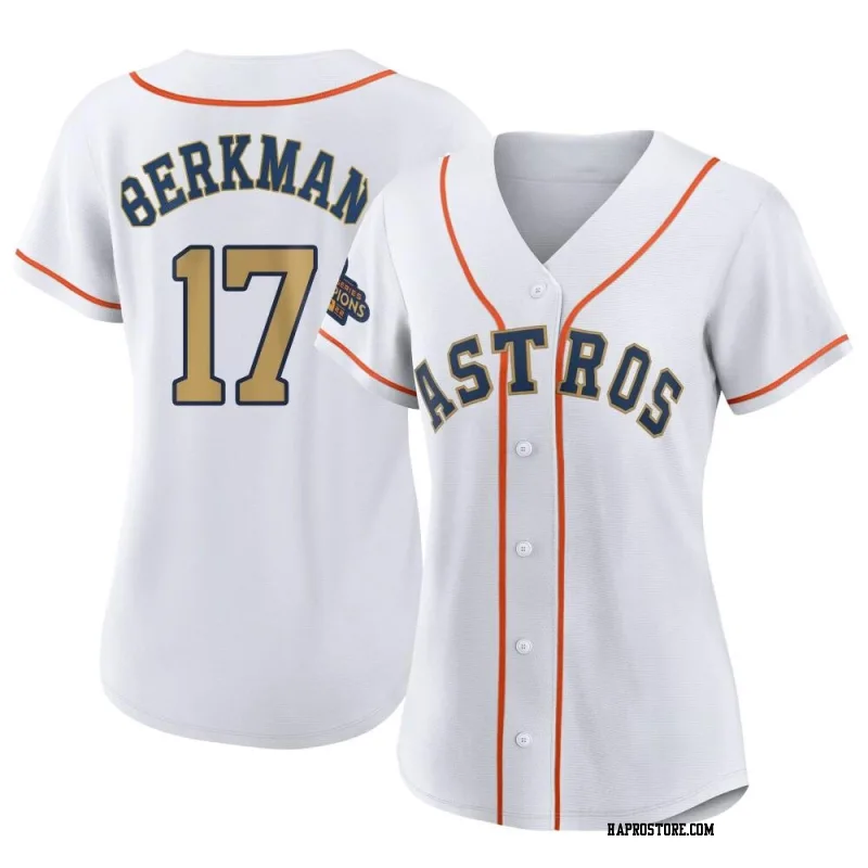 Women's Houston Astros Lance Berkman Replica Gold White 2023 Collection Jersey