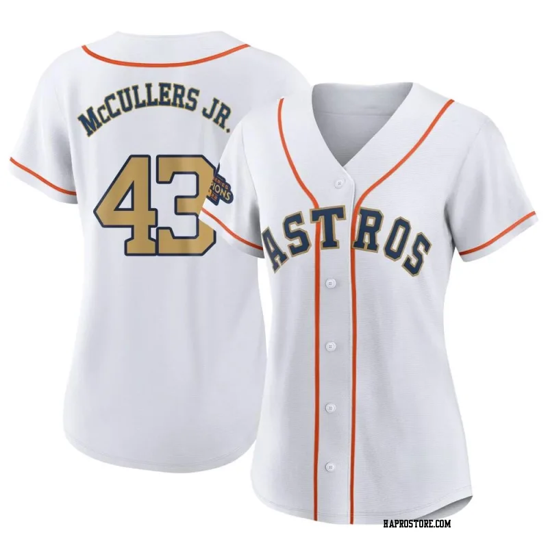 Women's Houston Astros Lance Mccullers Jr. Authentic Gold Lance McCullers Jr. White 2023 Collection Jersey