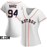 Women's Houston Astros Luis Baez Authentic White Home Jersey