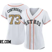 Women's Houston Astros Luis Contreras Replica Gold White 2023 Collection Jersey