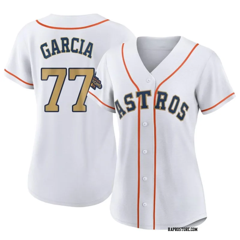 Women's Houston Astros Luis Garcia Replica Gold White 2023 Collection Jersey