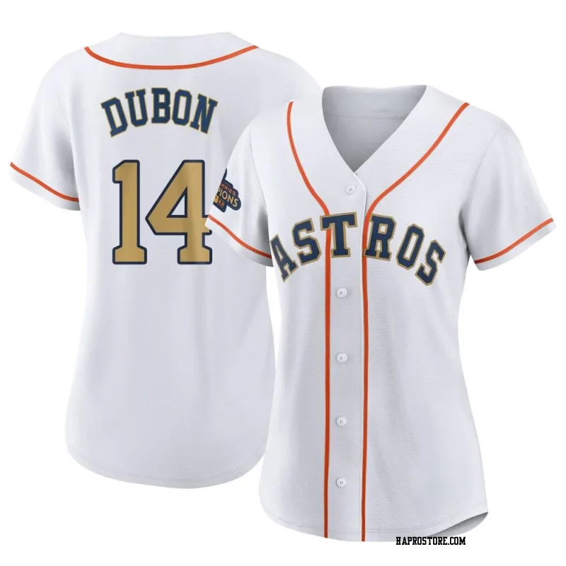 Women's Houston Astros Mauricio Dubon Replica Gold White 2023 Collection Jersey