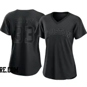 Women's Houston Astros Mike Scott Authentic Black Pitch Fashion Jersey