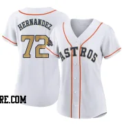 Women's Houston Astros Nick Hernandez Authentic Gold White 2023 Collection Jersey