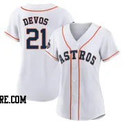 Women's Houston Astros Nolan Devos Authentic White 2022 World Series Champions Home Jersey