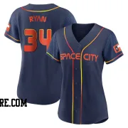 Women's Houston Astros Nolan Ryan Authentic Navy 2022 City Connect Jersey