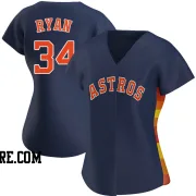 Women's Houston Astros Nolan Ryan Replica Navy Alternate Jersey