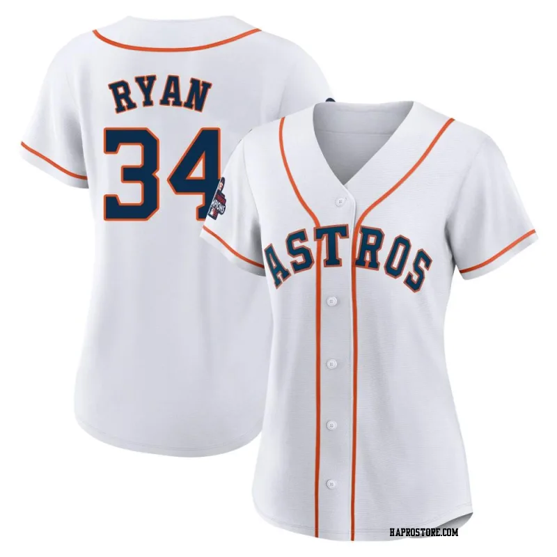 Women's Houston Astros Nolan Ryan Replica White 2022 World Series Champions Home Jersey