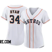 Women's Houston Astros Nolan Ryan Replica White 2022 World Series Home Jersey