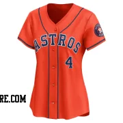 Women's Houston Astros Pedro Leon Limited Orange Alternate Jersey