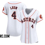 Women's Houston Astros Pedro Leon Limited White Home Jersey