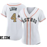 Women's Houston Astros Pedro Leon Replica Gold White 2023 Collection Jersey