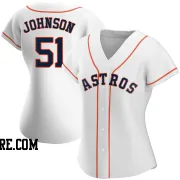 Women's Houston Astros Randy Johnson Authentic White Home Jersey