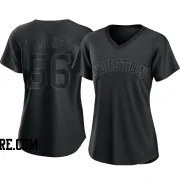 Women's Houston Astros Ronel Blanco Authentic Black Pitch Fashion Jersey