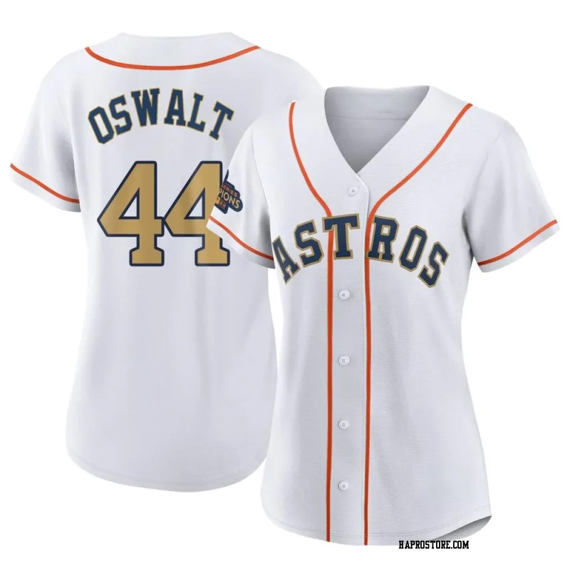 Women's Houston Astros Roy Oswalt Authentic Gold White 2023 Collection Jersey