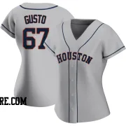 Women's Houston Astros Ryan Gusto Authentic Gray Road 2020 Jersey