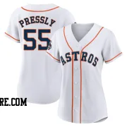 Women's Houston Astros Ryan Pressly Authentic White 2022 World Series Champions Home Jersey