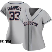 Women's Houston Astros Taylor Trammell Authentic Gray Road 2020 Jersey