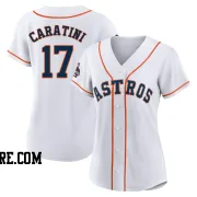 Women's Houston Astros Victor Caratini Authentic White 2022 World Series Champions Home Jersey