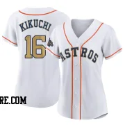 Women's Houston Astros Yusei Kikuchi Authentic Gold White 2023 Collection Jersey