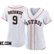 Women's Houston Astros Zach Dezenzo Replica White 2022 World Series Home Jersey