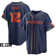 Youth Houston Astros Aledmys Diaz Replica Navy 2022 City Connect Jersey