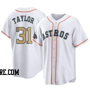 Youth Houston Astros Andrew Taylor Replica Gold White 2023 Collection Jersey