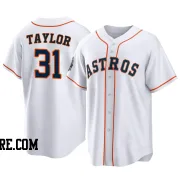 Youth Houston Astros Andrew Taylor Replica White 2022 World Series Home Jersey